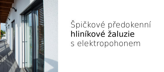 Špičkové předokenní hliníkové žaluzie