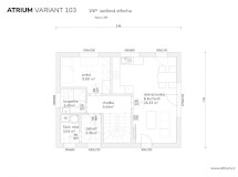Podkrovní dřevostavba Variant 103