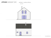 Podkrovní dřevostavba Variant 103