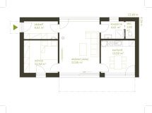 Přízemní dřevostavba Aries 59