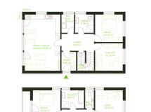 Podkrovní dřevostavba Lepus 156