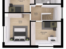 Půdorys Lyra 102 podkroví