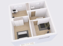 Půdorys Lyra 102 podkroví