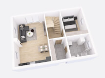 Podkrovní dřevostavba Vario Profi 119