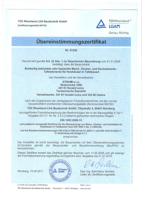 Atest od LGA Norimberk