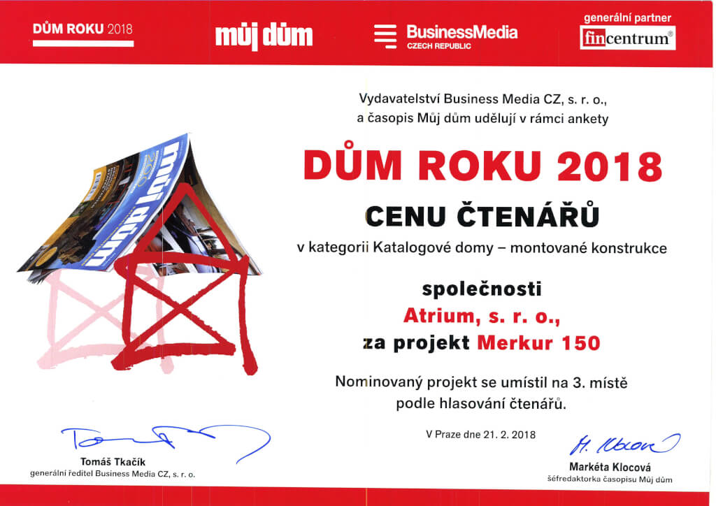 Dům roku 2018 - Merkur 150
