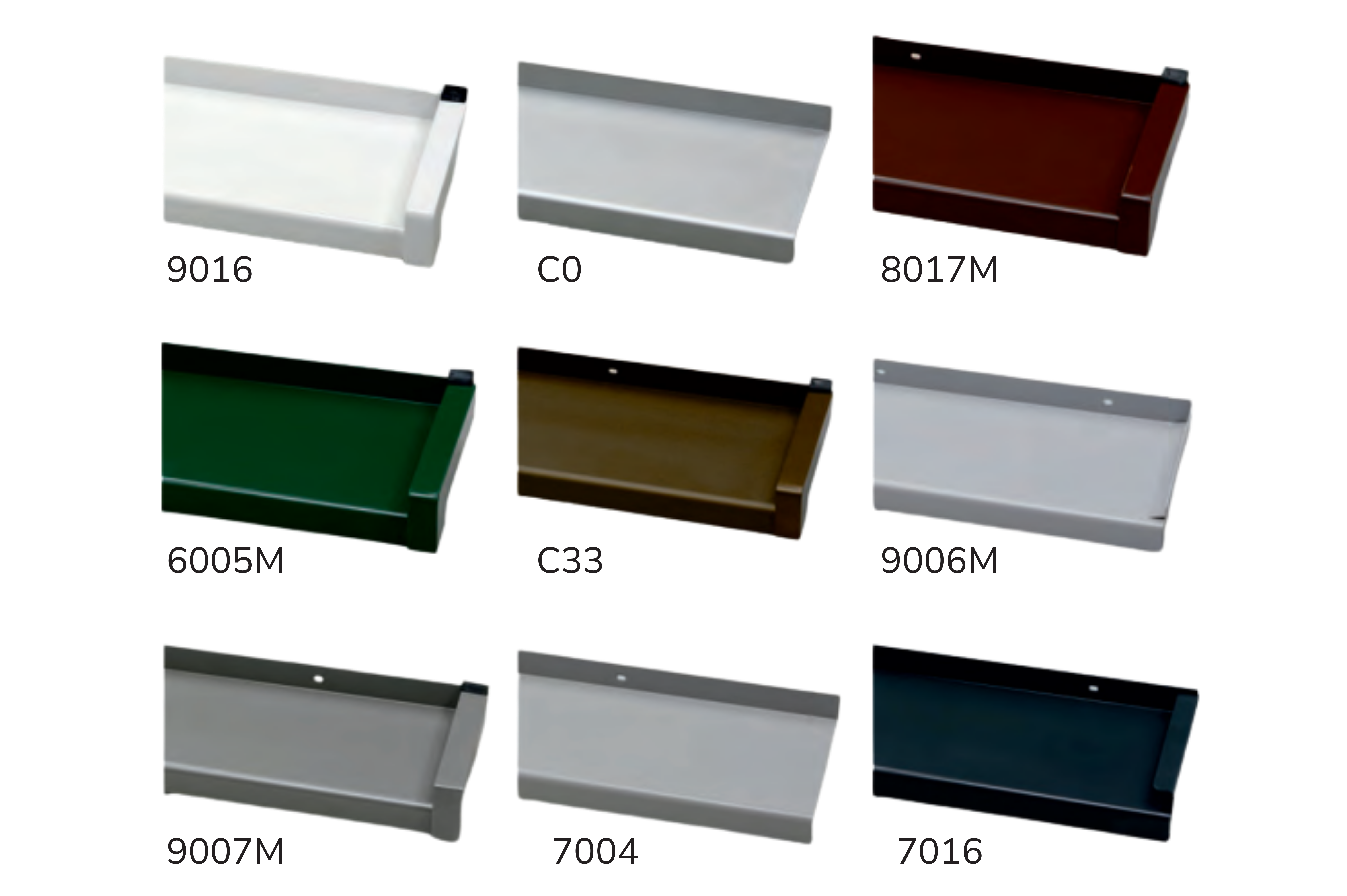 Vnější parapety Fenorm aluminium